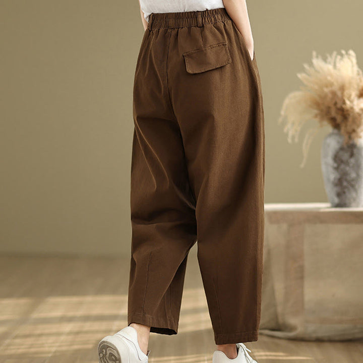 Buddha Stones Casual Elastic Waist Women's Polyester Harem Pants With Pockets - image 20