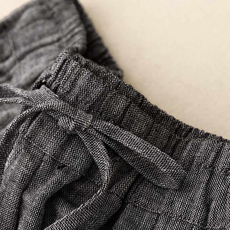 Buddha Stones Casual Textured Fabrics Women's Polyester Wide Leg Pants With Pockets - image 4