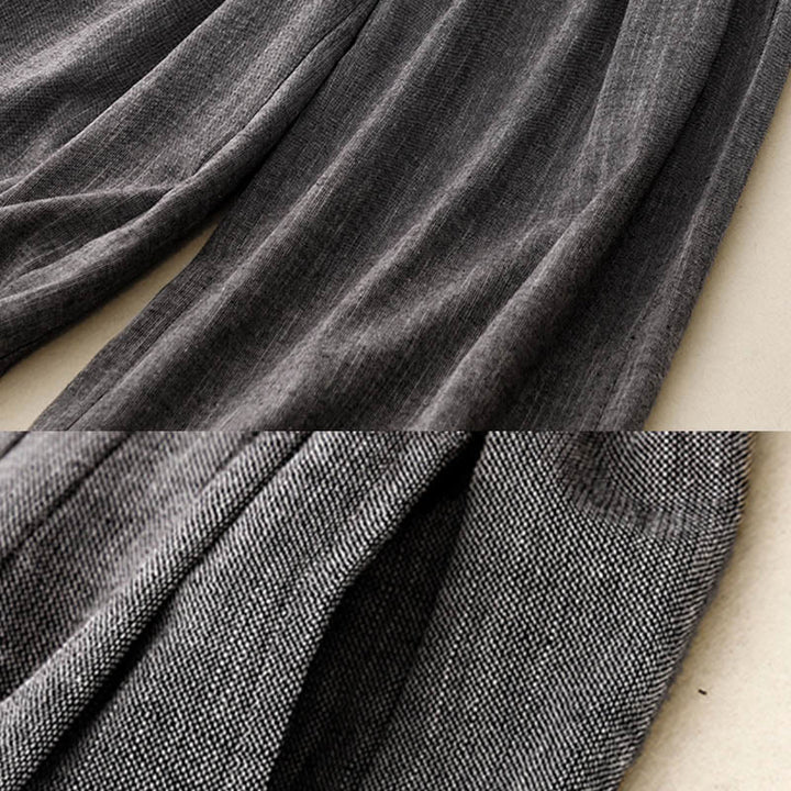 Buddha Stones Casual Textured Fabrics Women's Polyester Wide Leg Pants With Pockets - image 8