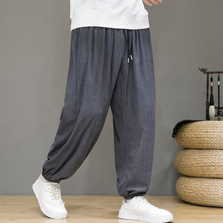 Buddha Stones Commute Plain Men's Thermal Fleece-Lined Ankle-Length Pants With Pockets - image 4