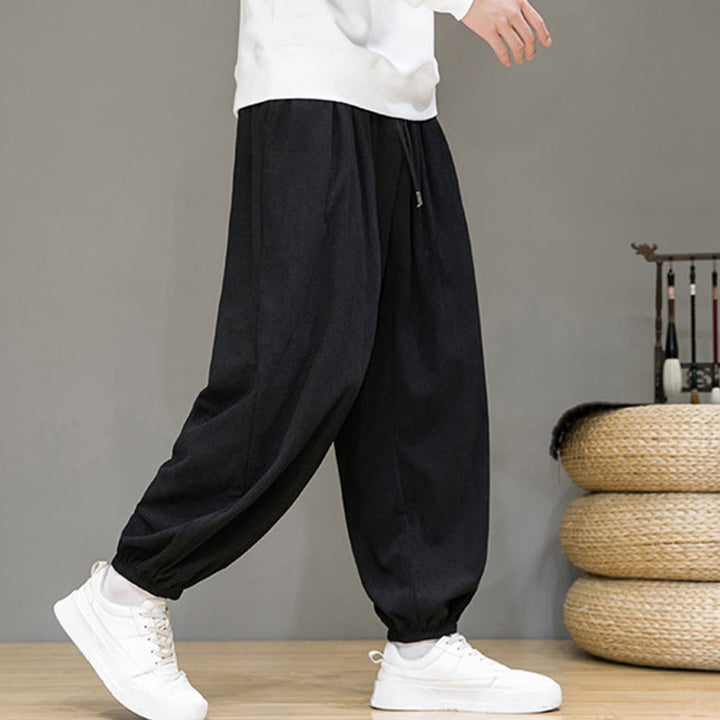 Buddha Stones Commute Plain Men's Thermal Fleece-Lined Ankle-Length Pants With Pockets - image 14