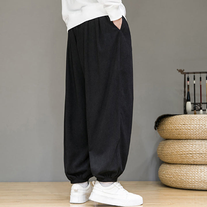 Buddha Stones Commute Plain Men's Thermal Fleece-Lined Ankle-Length Pants With Pockets - image 10