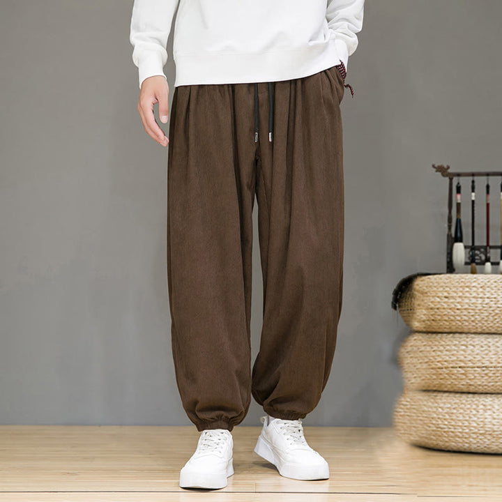 Buddha Stones Commute Plain Men's Thermal Fleece-Lined Ankle-Length Pants With Pockets - SaddleBrown - US/UK/AU46，EU56 (5XL) - image 16
