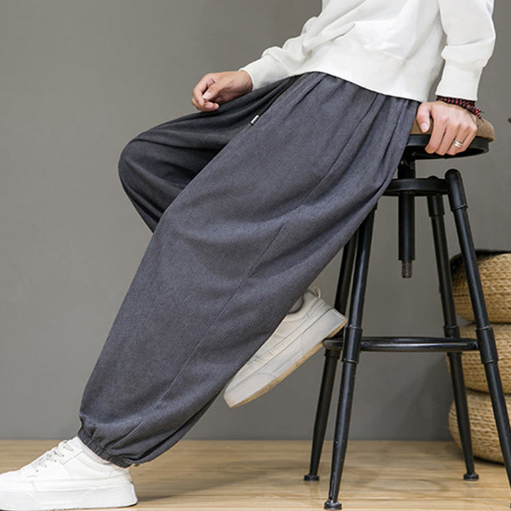 Buddha Stones Commute Plain Men's Thermal Fleece-Lined Ankle-Length Pants With Pockets - image 7