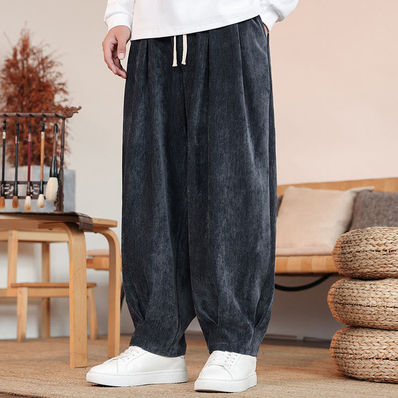 Buddha Stones Casual Solid Color Simple Design Men's Cotton Pants With Pockets - image 20