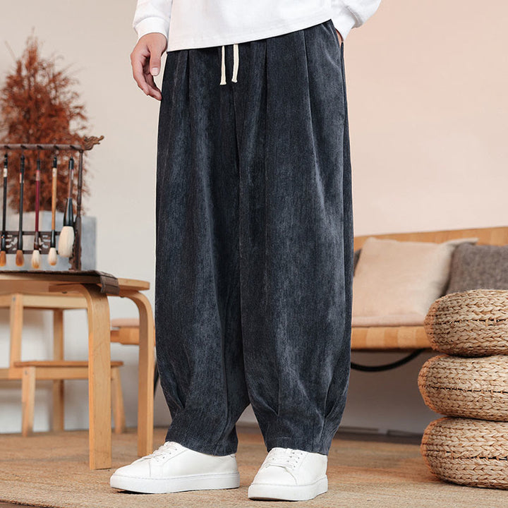 Buddha Stones Casual Solid Color Simple Design Men's Cotton Pants With Pockets - image 20