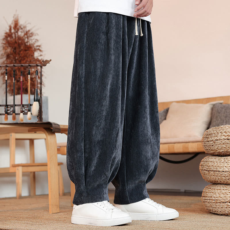 Buddha Stones Casual Solid Color Simple Design Men's Cotton Pants With Pockets - DimGray - US/UK/AU46，EU56 (5XL) - image 17