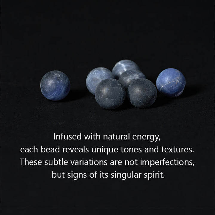 Buddha Stones Natural Sodalite Grey Jasper Om Mani Padme Hum Harmony Bracelet - image 5