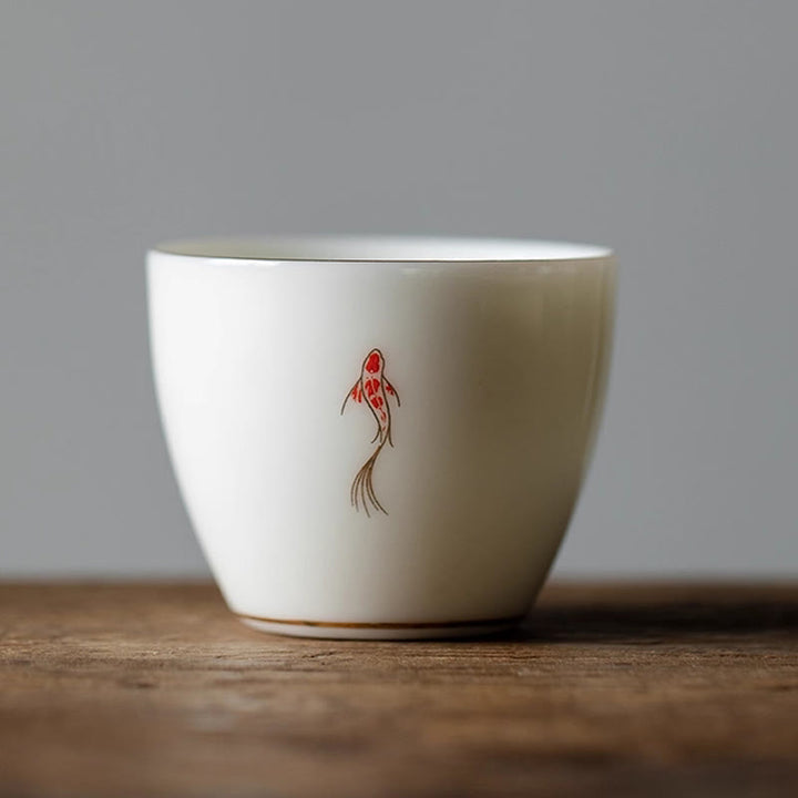 Buddha Stones Koi Fish Teacup Kung Fu Tea Cup - Koi Fish 5.6cm*4.7cm*50ml - image 13