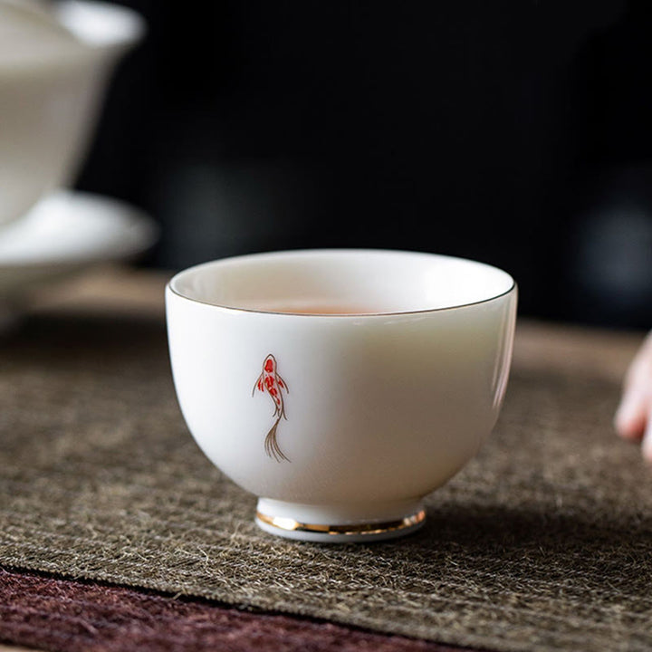 Buddha Stones Koi Fish Teacup Kung Fu Tea Cup - image 2