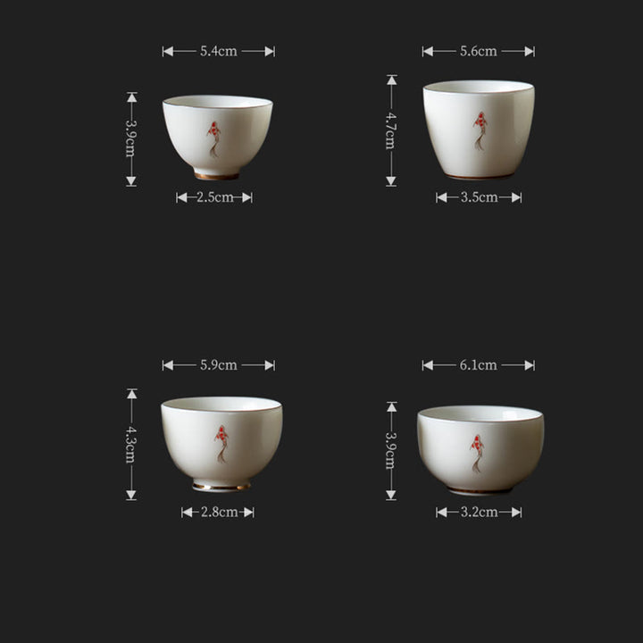 Buddha Stones Koi Fish Teacup Kung Fu Tea Cup - image 15
