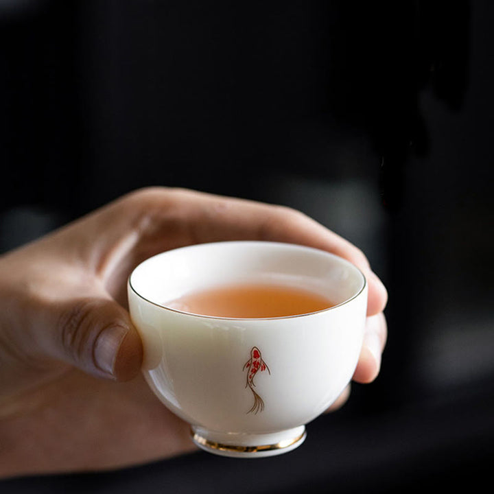 Buddha Stones Koi Fish Teacup Kung Fu Tea Cup - image 6