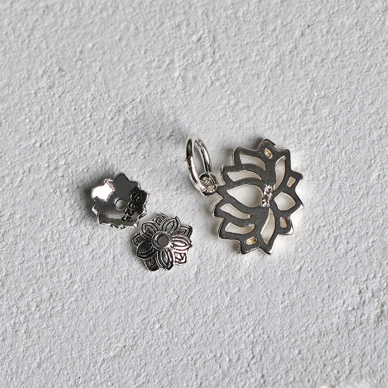 Buddha Stones 925 Sterling Silver Lotus Design Picasso Jasper Positive Bracelet - image 6