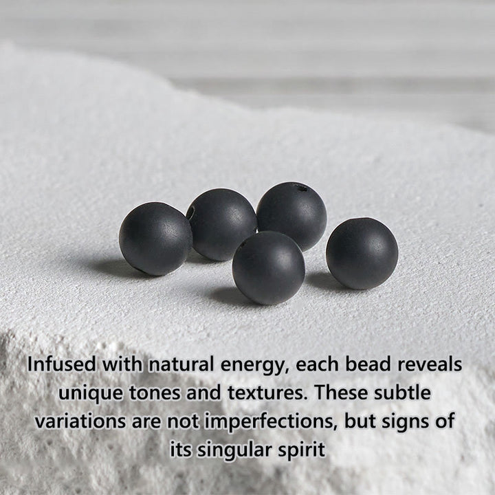 FREE Today: Support and Fortune Natural Frosted Black Onyx Square Lava Rock Bracelet - image 7