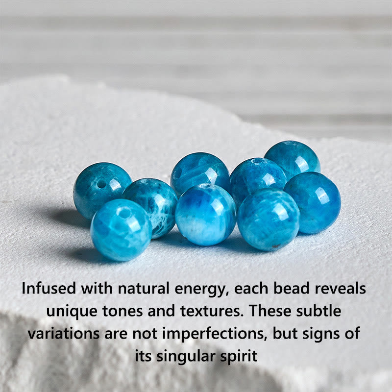 Buddha Stones 925 Sterling Silver Lotus Natural Apatite Creativity Bracelet - image 5