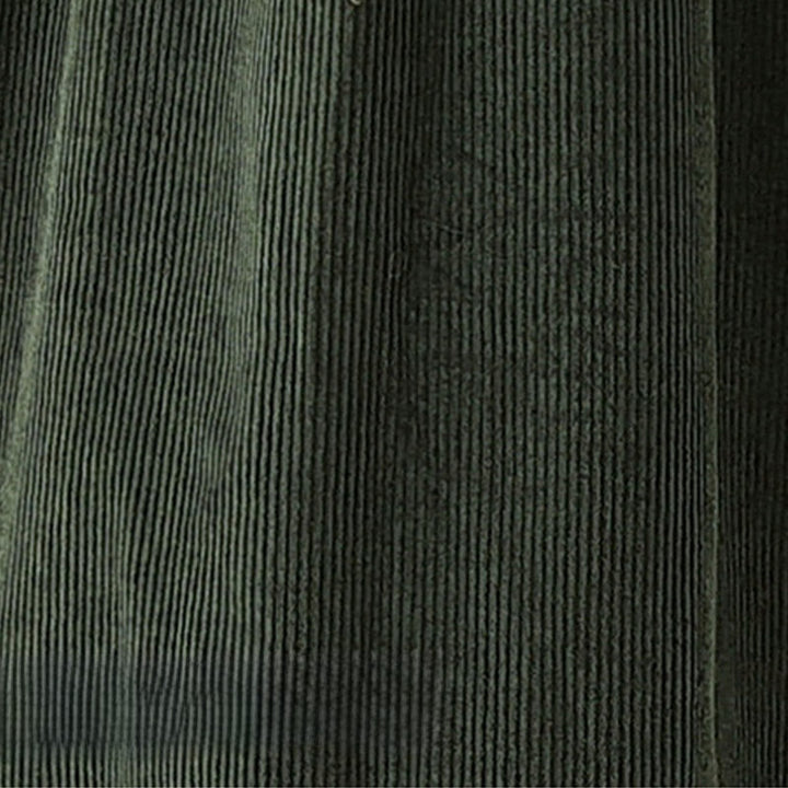 Buddha Stones Fall Retro Buttons Design Cotton Corduroy Sleeveless Midi Dress With Pockets - image 10