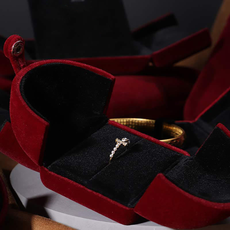 Jewelry Storage Box Flannel Gift Box - image 5