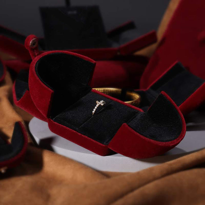 Jewelry Storage Box Flannel Gift Box - image 3