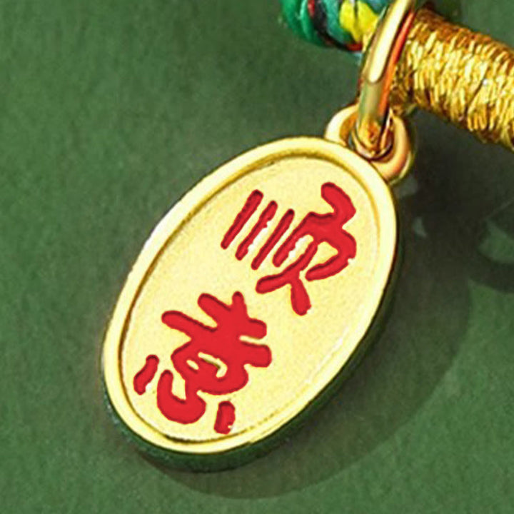 Buddha Stones Handmade Peace Buckle Jade Prosperity 925 Sterling Silver Colorful Rope Bracelet - image 15