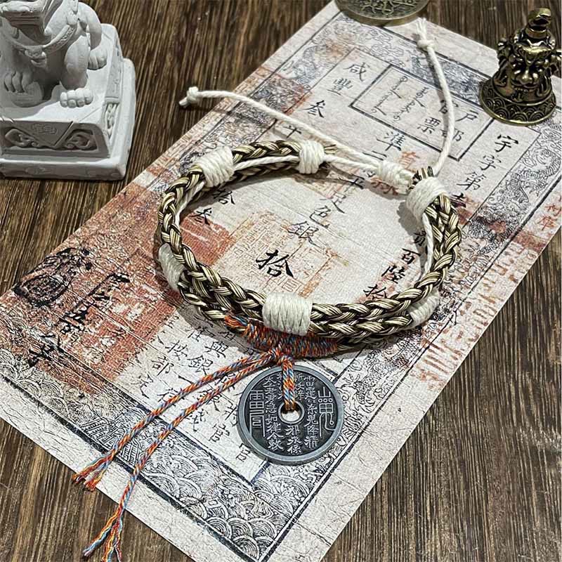 Buddha Stones Multi-layer Mountain Ghosts Spend Money Colorful Rope Braided Bracelet  - Grey Mountain Ghosts Spend Money(Wrist Circumference: 15-19cm) - image 3