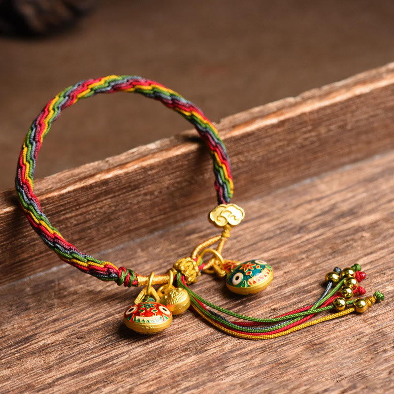 FREE Today: Luck Faith Tibet Gold Swallowing Beast Family Luck Knot Braid Colorful String Bracelet - Gold Swallowing Beast Family(Wrist Circumference: 15-23cm) - image 0