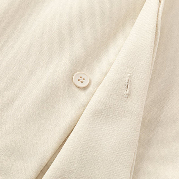 Buddha Stones Solid Fall Long Sleeve Hidden Half Button Design Men's Shirts - image 3