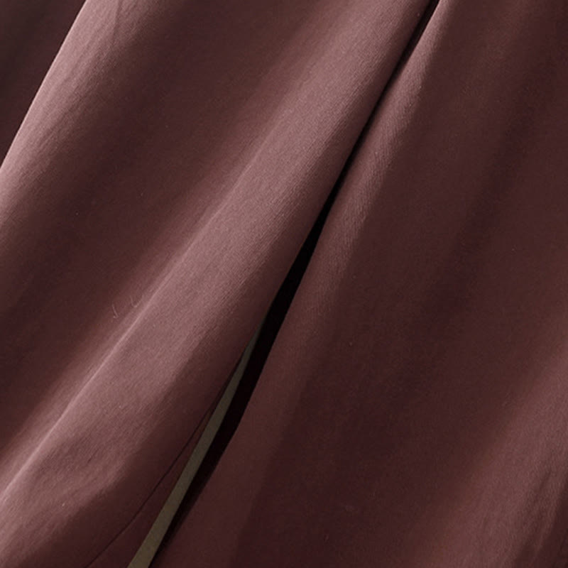 Buddha Stones Plain 7-8 Length Women's Harem Cotton Pants With Pockets - image 7