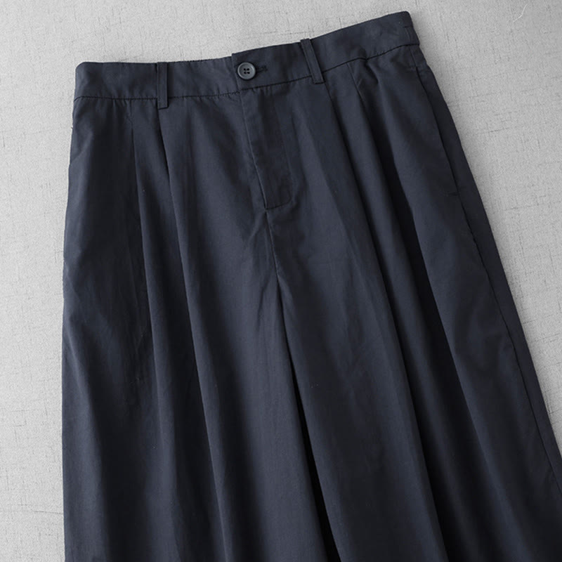 Buddha Stones Casual Plain Polyester Women's 7-8 Length Wide Leg Pants With Pockets - image 13