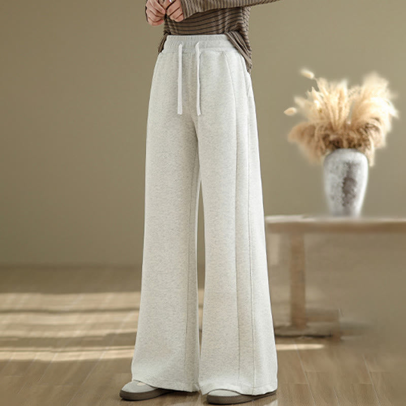 Buddha Stones Casual Plain Cotton Women's Wide Leg Pants With Pockets - image 2