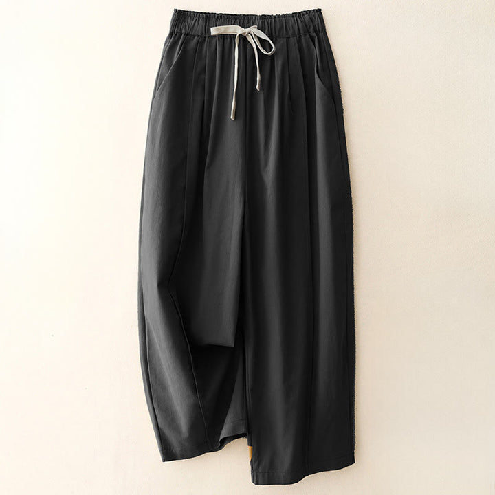 Buddha Stones Casual Rope Women's Cotton Polyester Pants With Pockets - Black - US8-10，UK/AU12-14，EU40-42 (2XL) - image 13