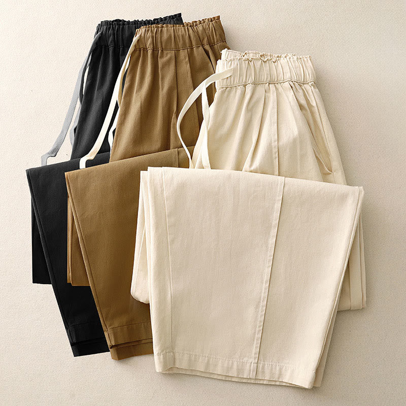 Buddha Stones Casual Rope Women's Cotton Polyester Pants With Pockets - image 18