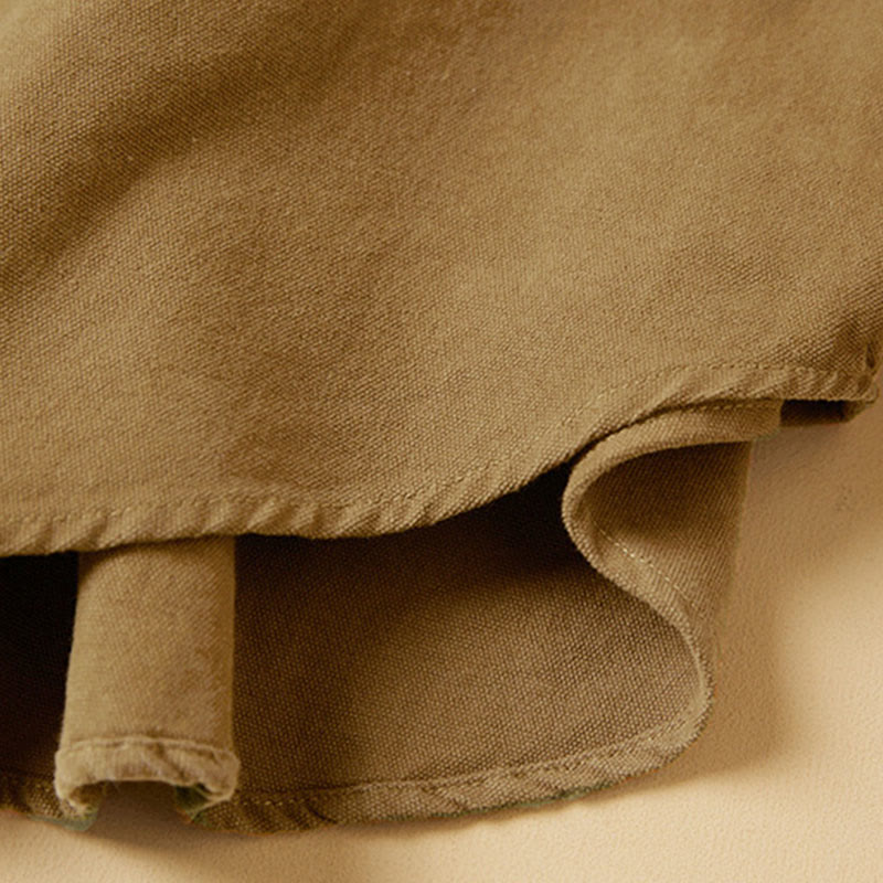 Buddha Stones Casual Buttons Design Women's Stand Collar Long Sleeve Cotton Shirt - image 8