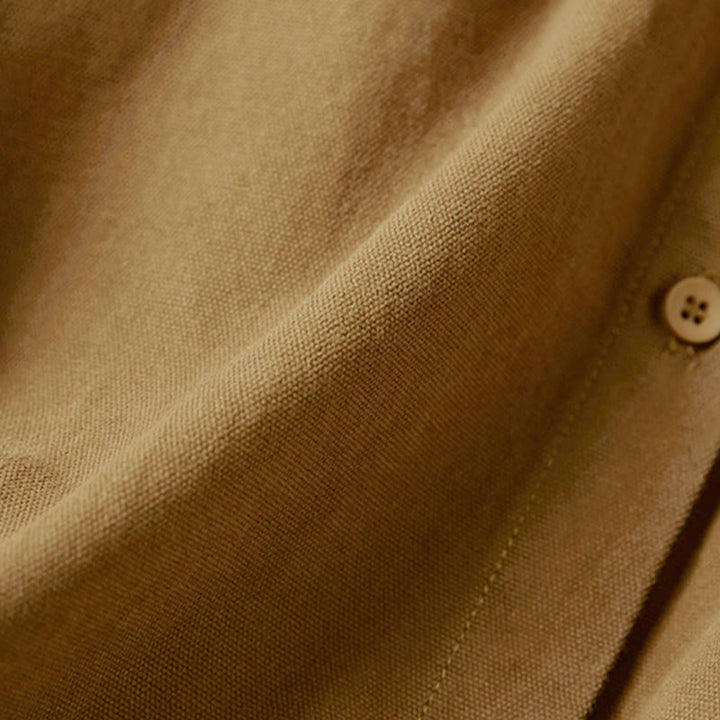 Buddha Stones Casual Buttons Design Women's Stand Collar Long Sleeve Cotton Shirt - image 12