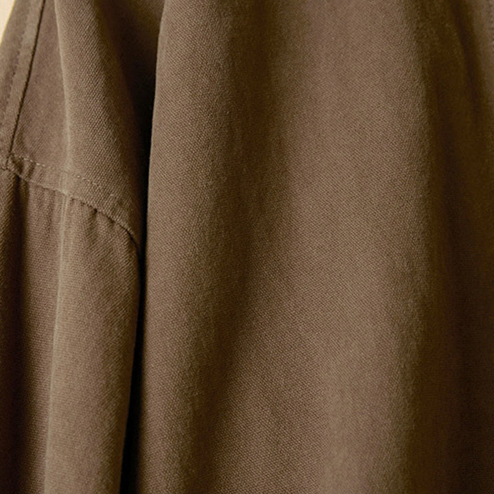 Buddha Stones Casual Buttons Design Women's Stand Collar Long Sleeve Cotton Shirt - image 19