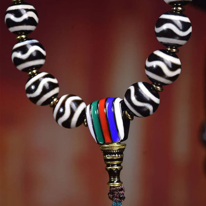 Buddha Stones Tibetan Dzi Bead The Lord of the Corpse Forest Protection Bracelet - image 5