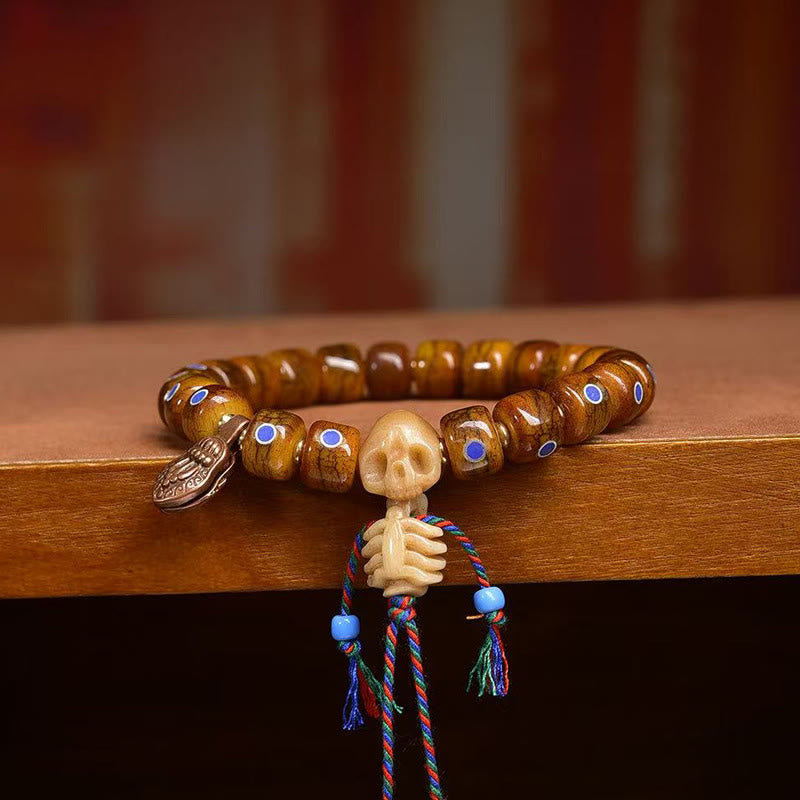 Buddha Stones Tibetan Bone Beads The Lord Of The Corpse Forest Keep Away Evil Spirits Bracelet - image 8