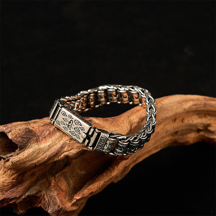 FREE Today: Peace Wisdom Tibetan Auspicious Clouds Copper Om Mani Padme Hum Metal Bracelet - image 1