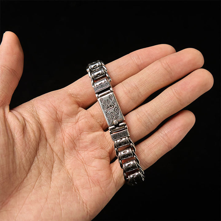 FREE Today: Peace Wisdom Tibetan Auspicious Clouds Copper Om Mani Padme Hum Metal Bracelet - image 4