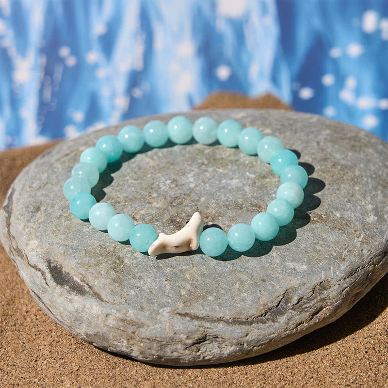Buddha Stones Natural Stone Dolphin Crackle Agate Tourmaline Courage Bracelet - image 11