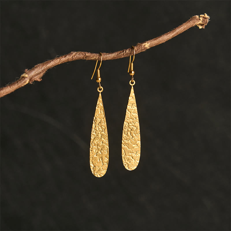 FREE Today: Balance and Calm Elegant Titanium Steel Hammer Marks Earrings - image 1
