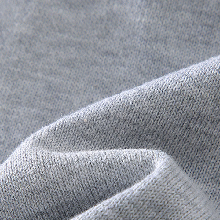 Buddha Stones Ribbed Design Pure Cotton Thermal Men's Crew Neck Long Sleeve Sweater - image 6