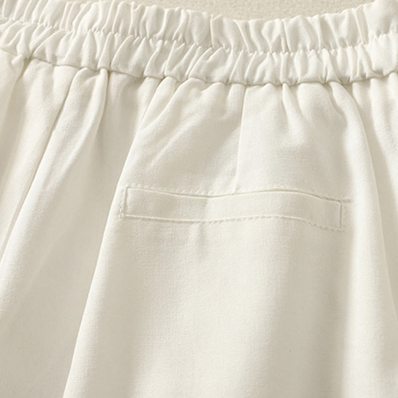 Buddha Stones Embroidery Pattern Polyester Women's Wide Leg Pants With Pockets - image 8