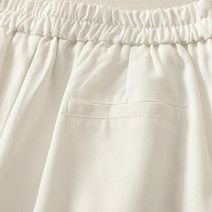 Buddha Stones Embroidery Pattern Polyester Women's Wide Leg Pants With Pockets - image 8