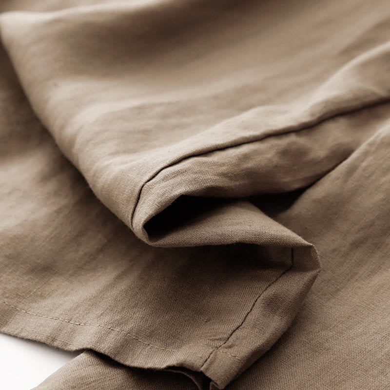 Buddha Stones Casual Solid Color Rope Women's Cotton Pants With Pockets - image 7