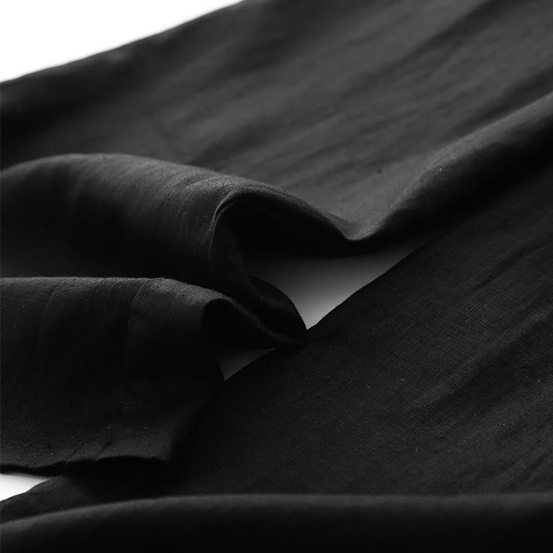 Buddha Stones Casual Solid Color Rope Women's Cotton Pants With Pockets - image 13