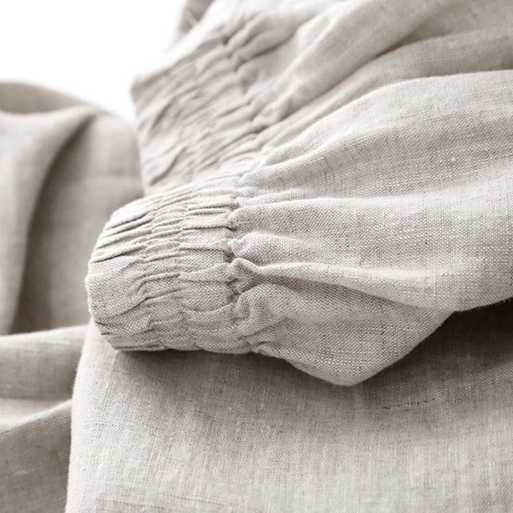 Buddha Stones Casual Solid Color Rope Women's Cotton Pants With Pockets - image 23