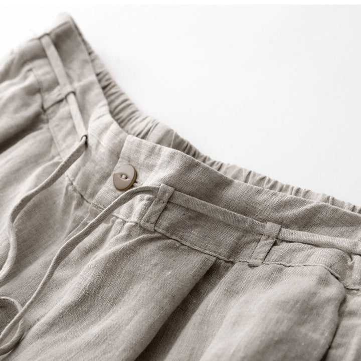 Buddha Stones Casual Solid Color Rope Women's Cotton Pants With Pockets - image 19