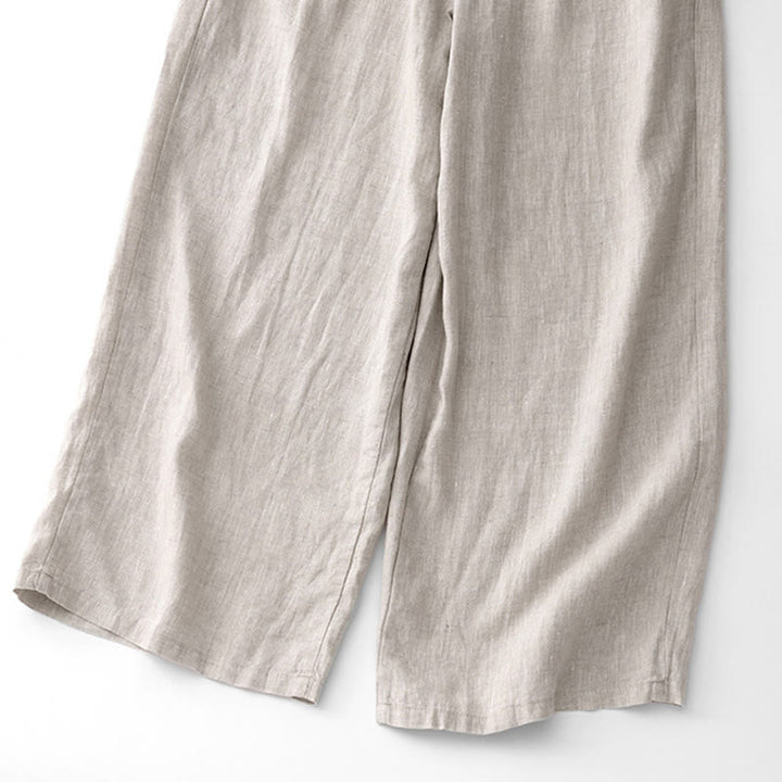 Buddha Stones Casual Solid Color Rope Women's Cotton Pants With Pockets - image 22