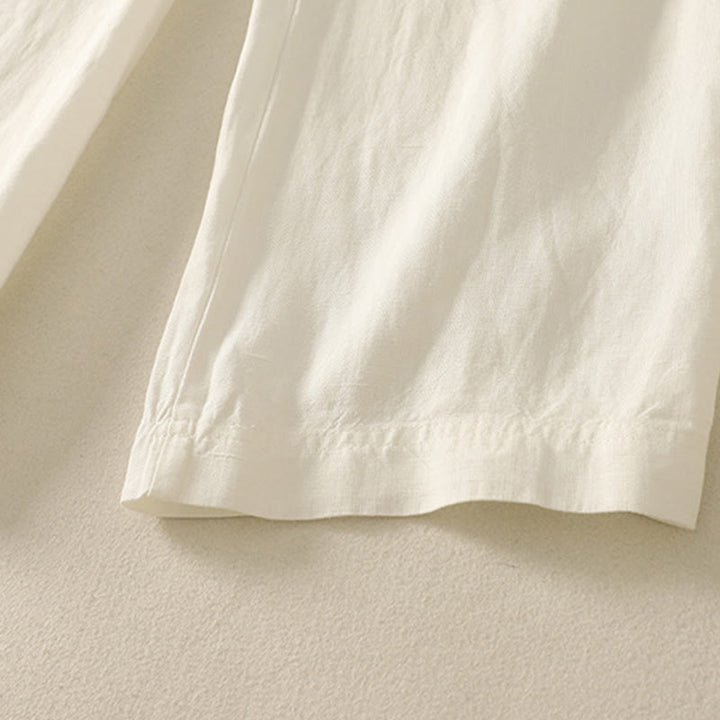 Buddha Stones Casual Plain Rope Women's Cotton Pants With Pockets - image 8