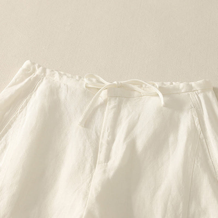 Buddha Stones Casual Plain Rope Women's Cotton Pants With Pockets - image 7